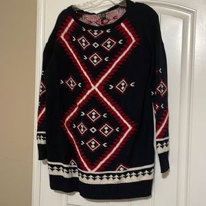 Ralph Lauren Sweater. Size Large. Navy Blue and Red